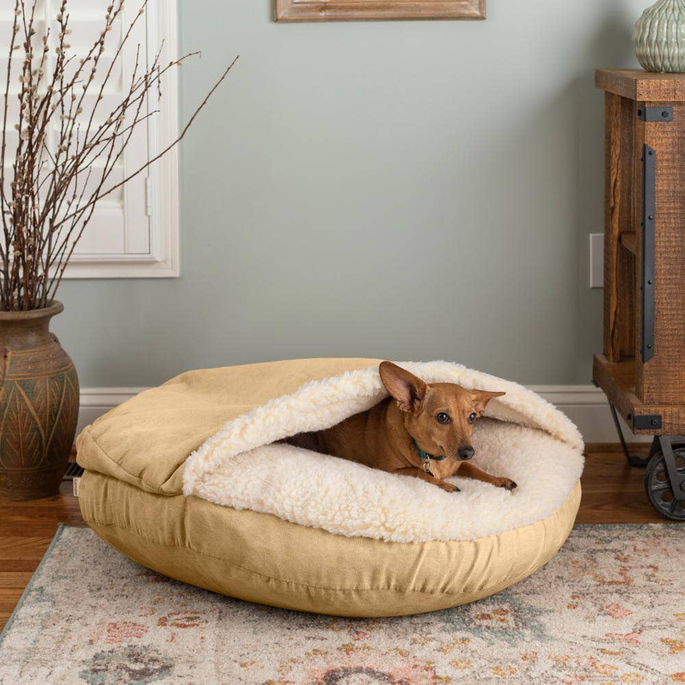 Cozy Cave® Dog Bed: Olive / Small