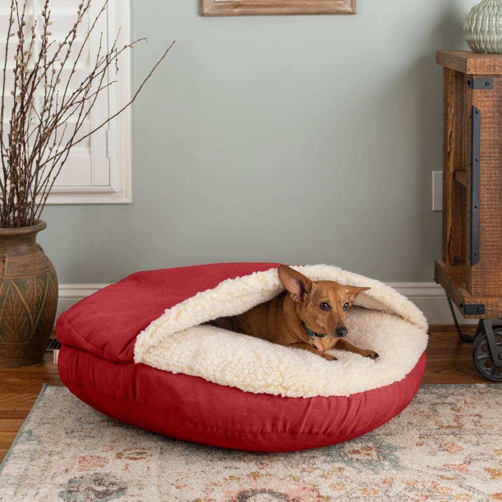Cozy Cave® Dog Bed: Olive / Large