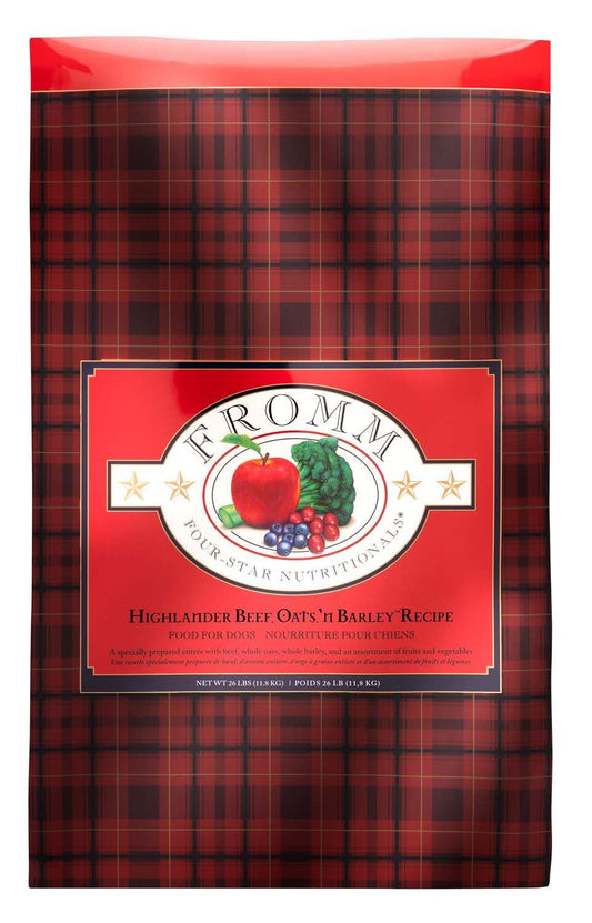 Fromm Highlander Beef, Oats, & Barley Recipe Dog Food 26 LB Bag