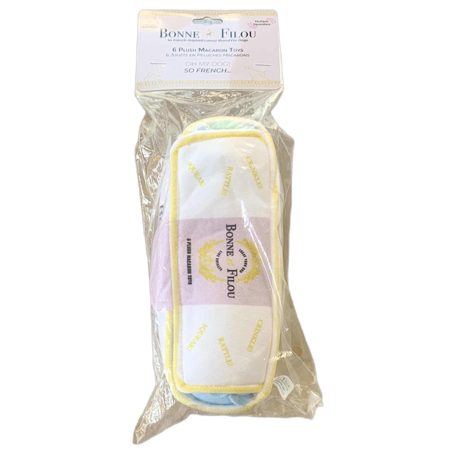 Dog Toy Macarons Squeaky Plush