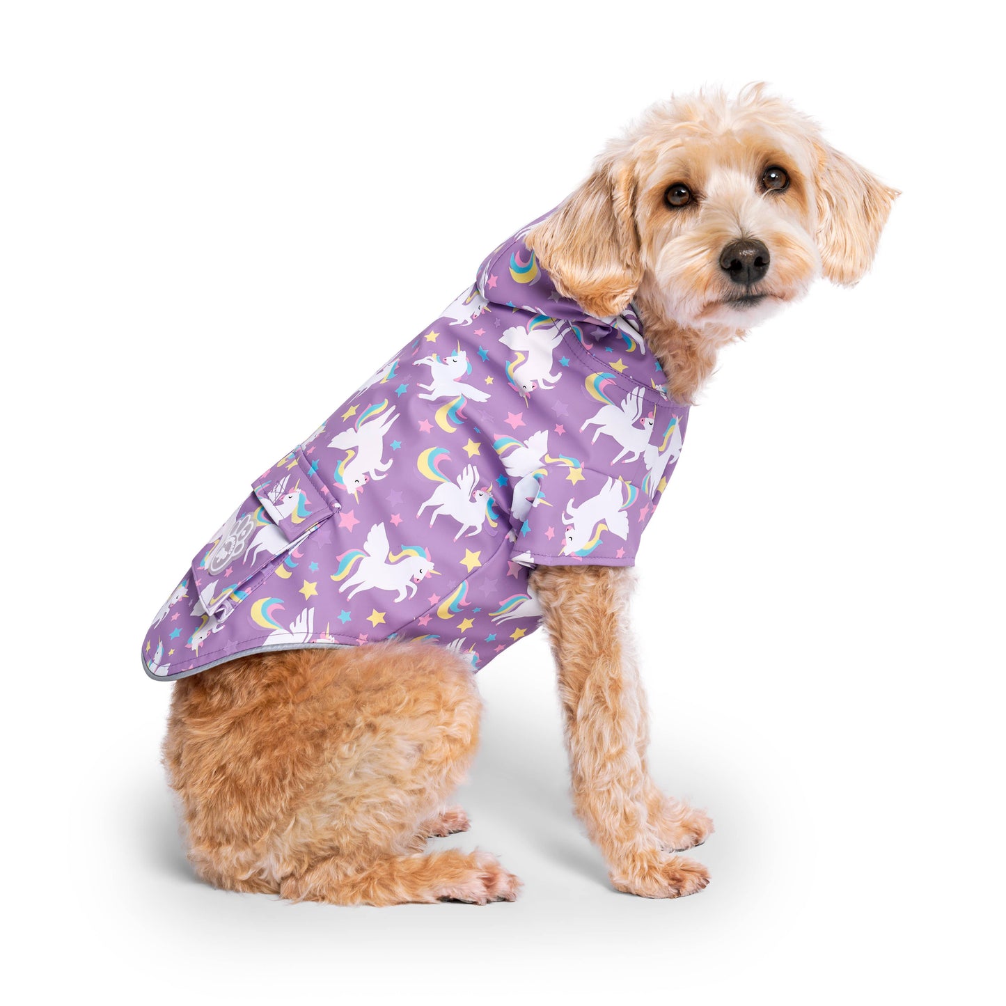 Torrential Tracker Dog Raincoat (Wet Reveal Unicorns): Wet Reveal Unicorns / 10