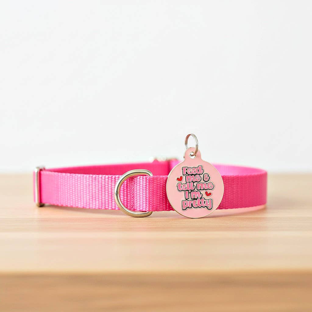 Dog ID Tag w/ Personalized QR Code - Tell Me I'm Pretty