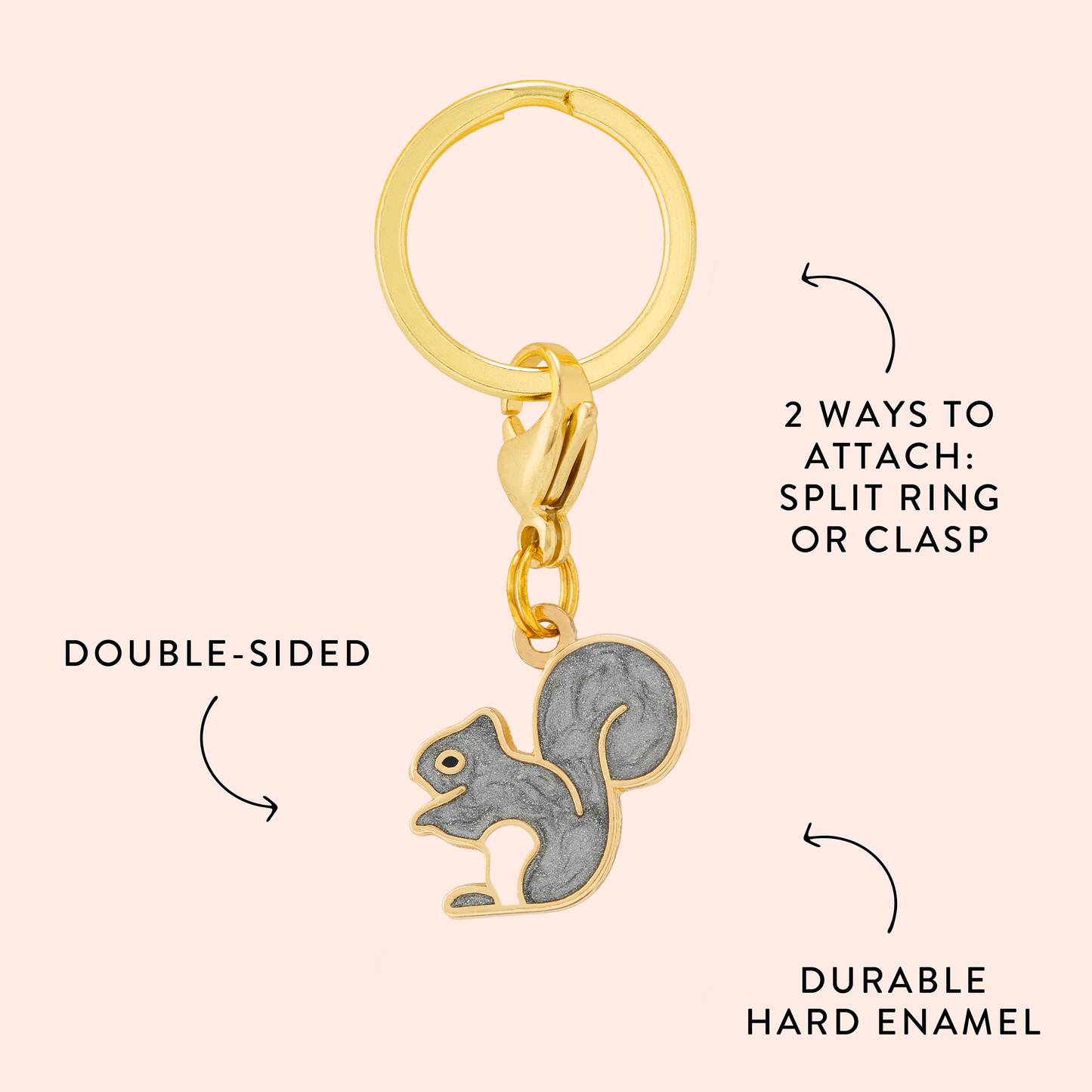 Squirrel Collar Charm: Charm Only