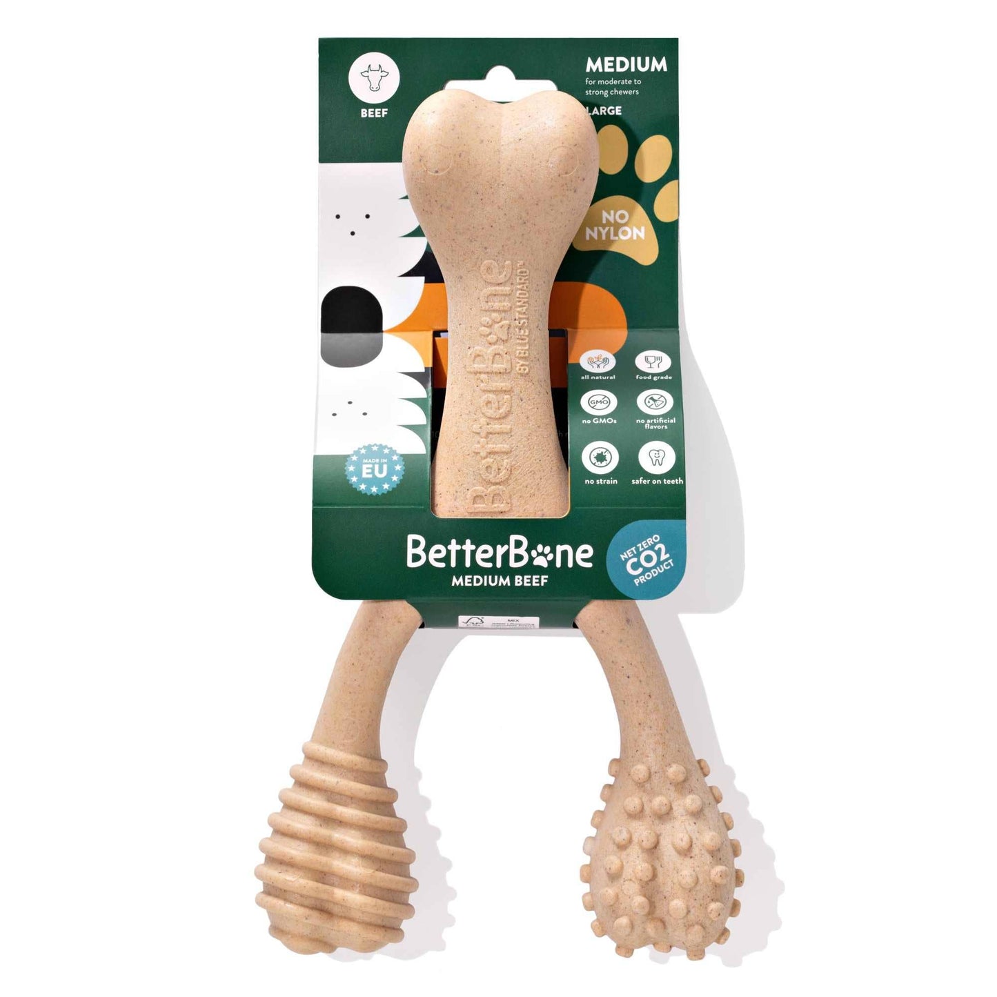 BetterBone MEDIUM - Natural, No Nylon, Softer Than Nylon ECO: Natural Venison / SMALL