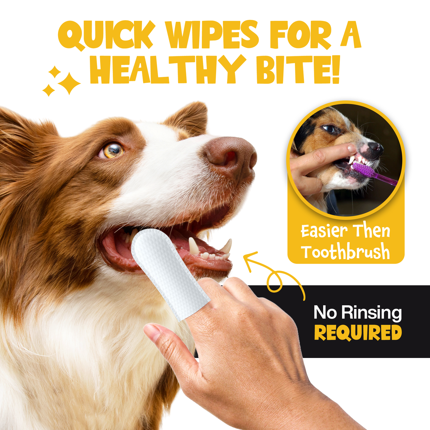 ROOFUS Peanut Butter Dental Wipes – Gentle, Effective Oral Care for Dogs & Cats