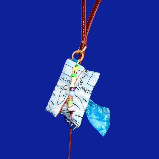 Recycled Cotton Dog Poop Bag Holder – 90s Bandana Style