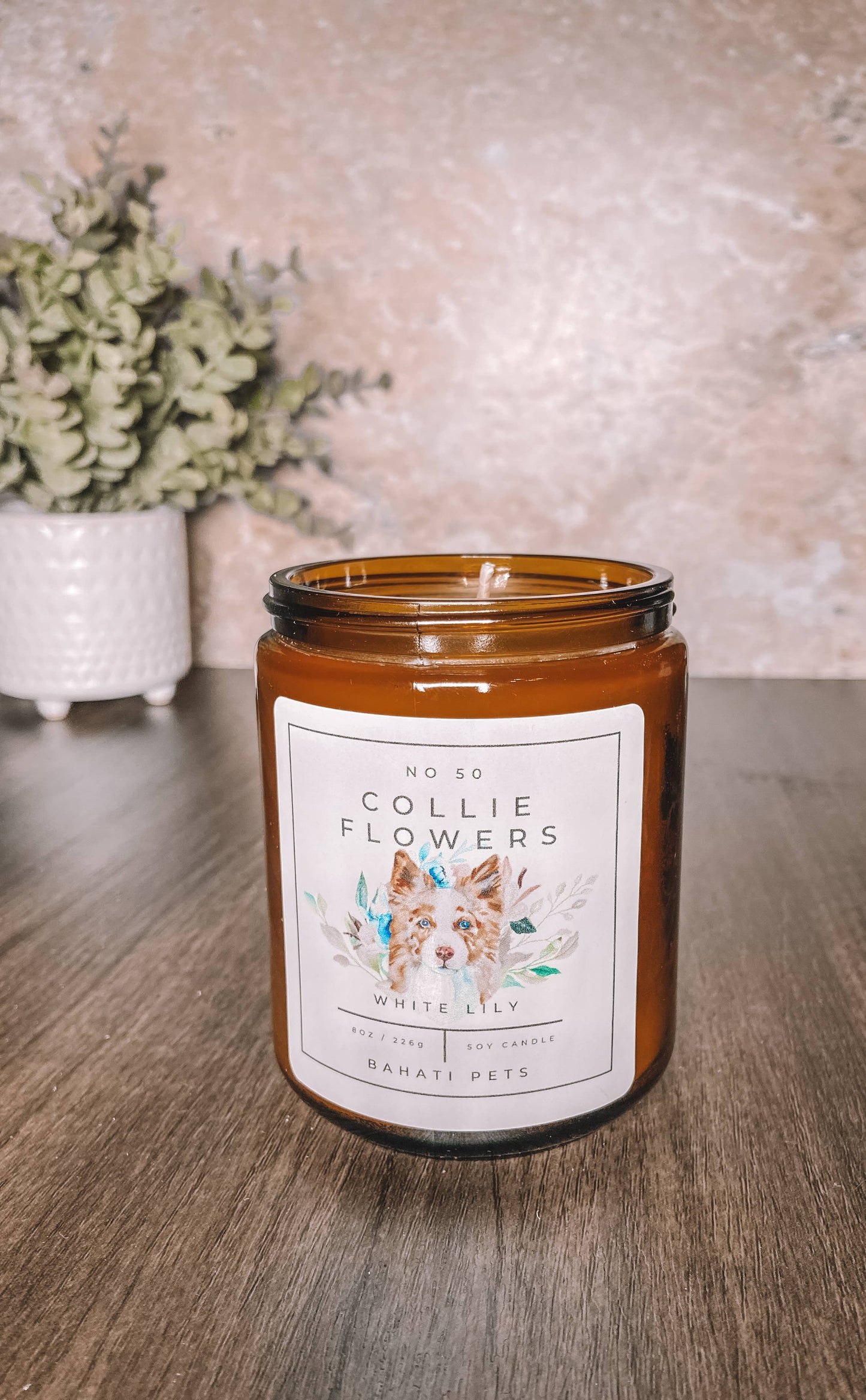 Collie Flowers Soy Candle