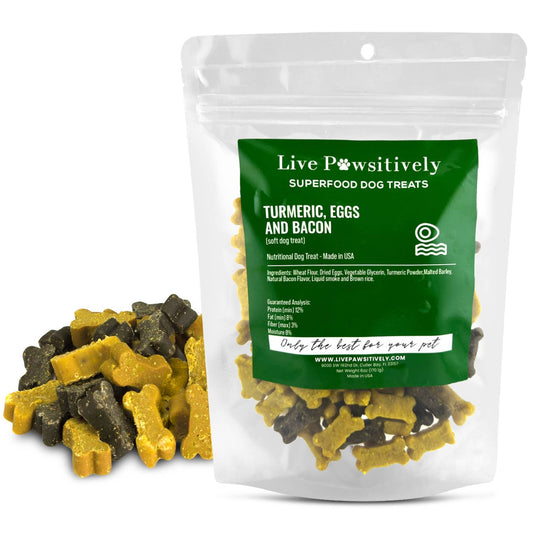 Turmeric, Eggs and Bacon (soft dog treat)