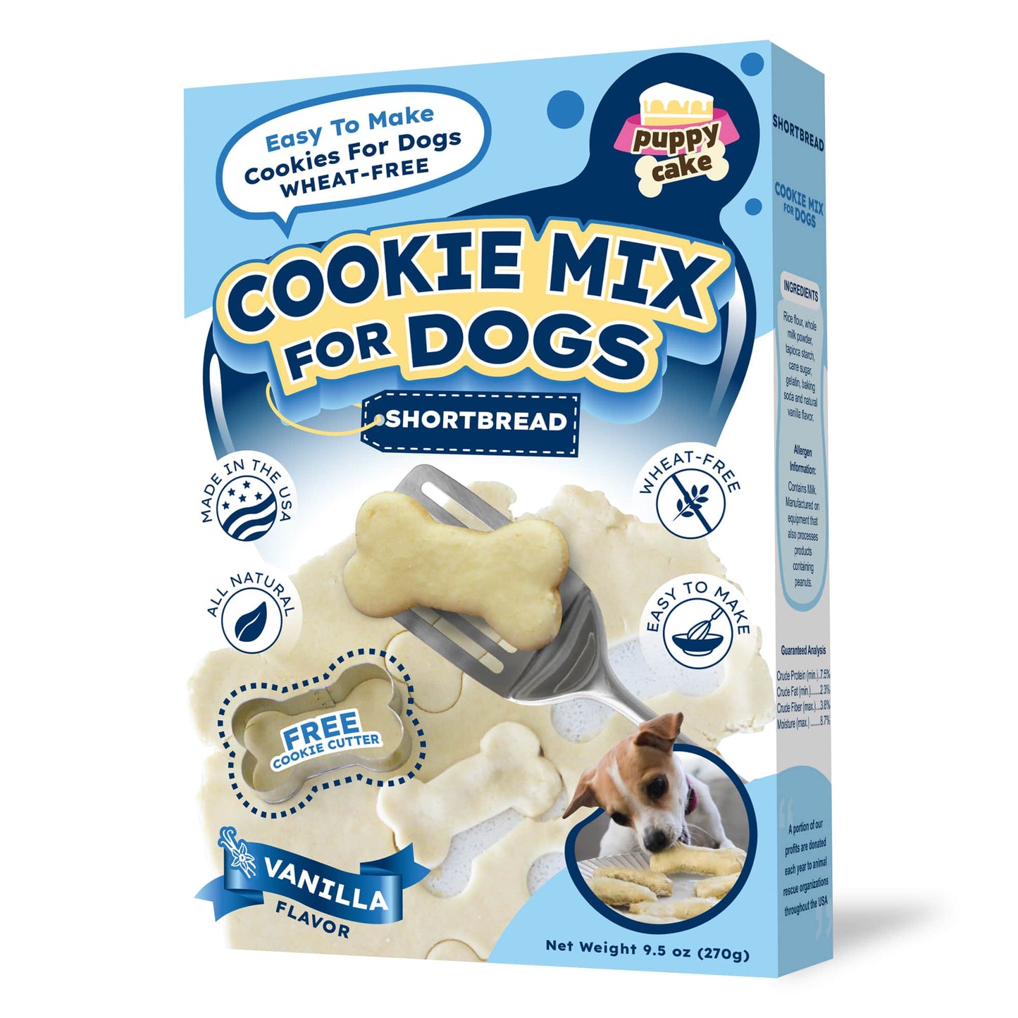 Puppy Cake Cookie Mix - Shortbread Cookie Mix  (Wheat-free)