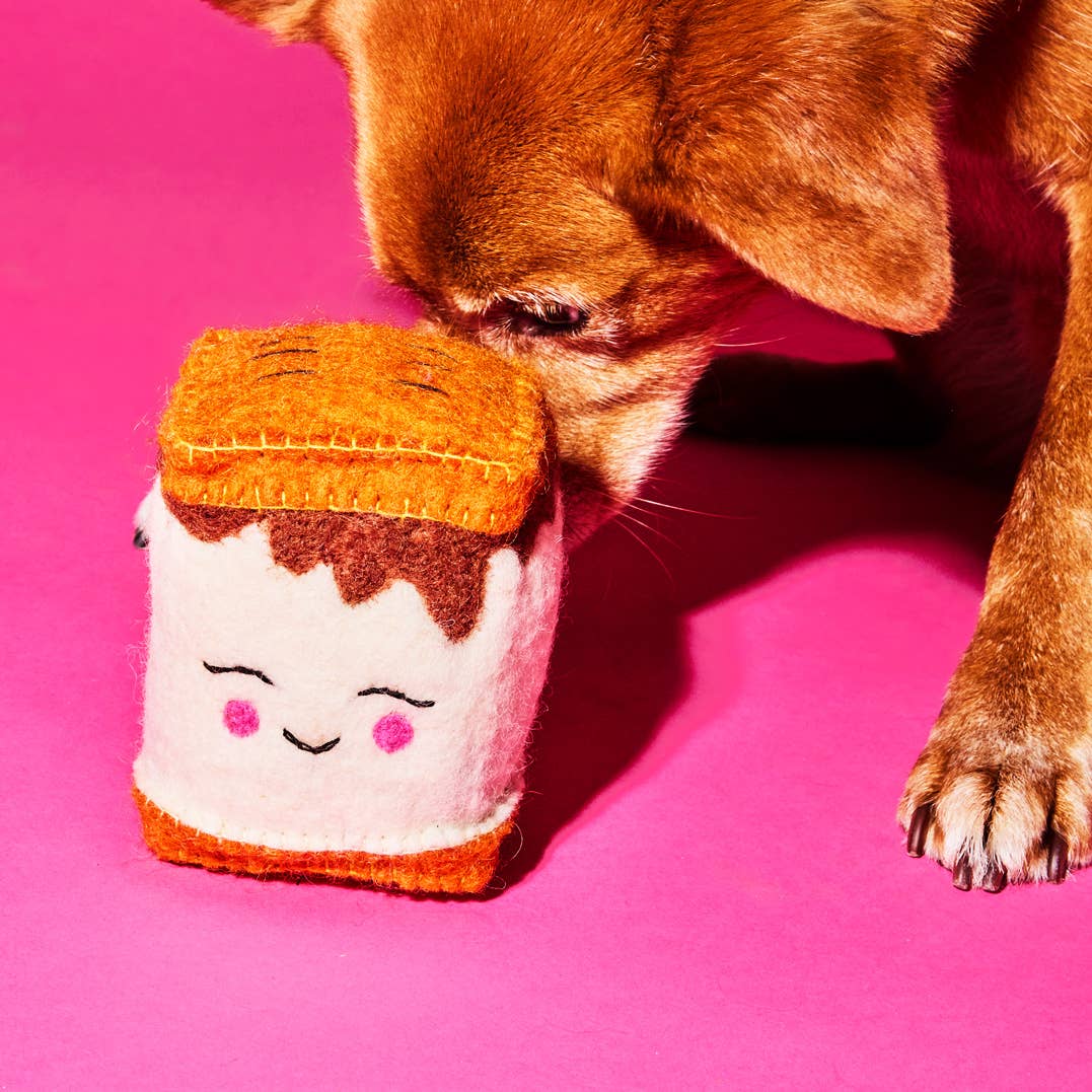 Boiled Wool S'more Dog Toy