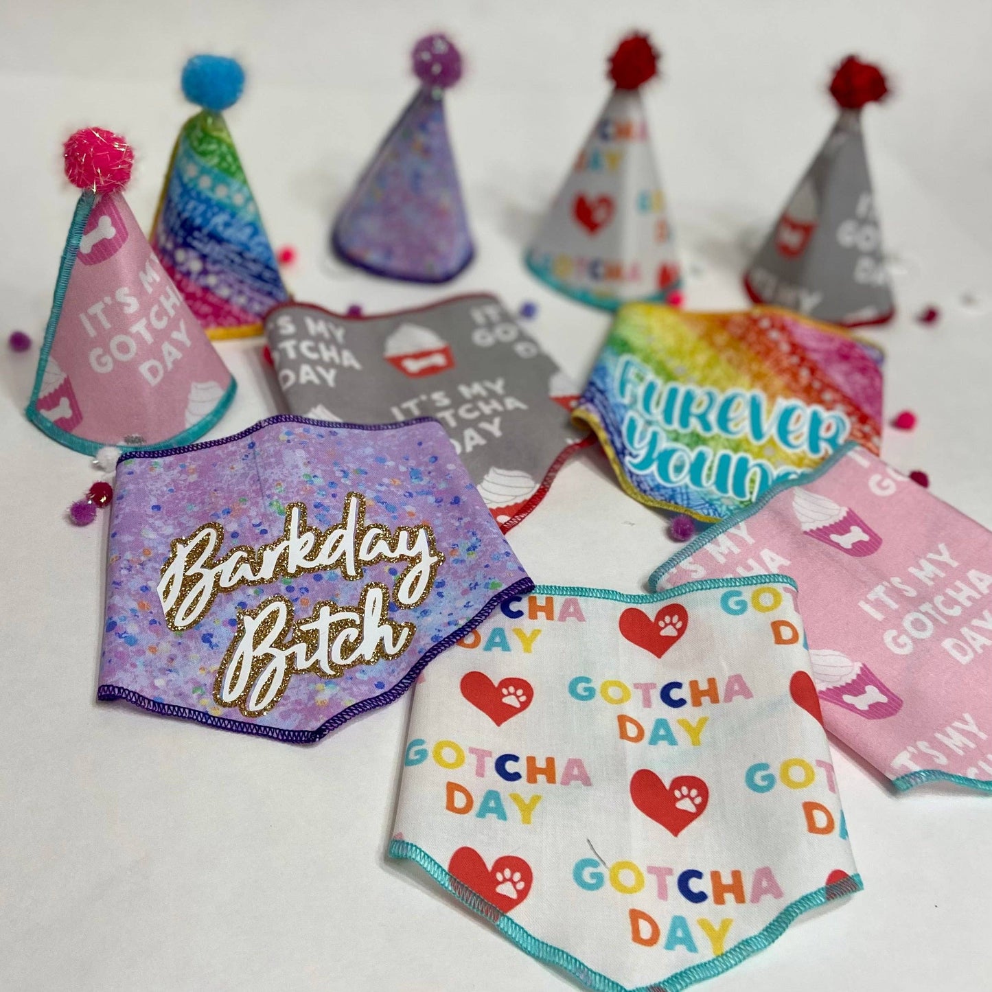 Scarlet and gray buckeye gotcha day rescue dog bandana