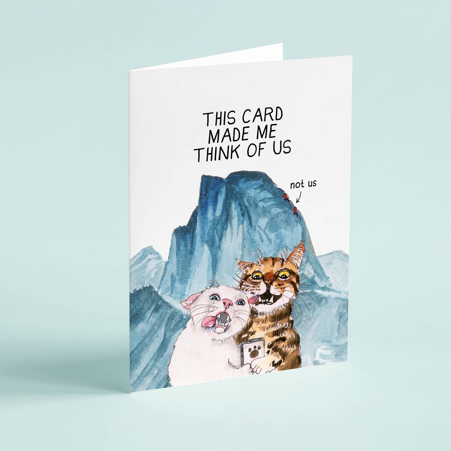 This Card Made Me Think Of Us Cat Couple Adventure Card