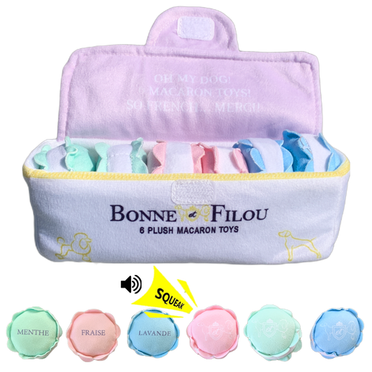 Dog Toy Macarons Squeaky Plush