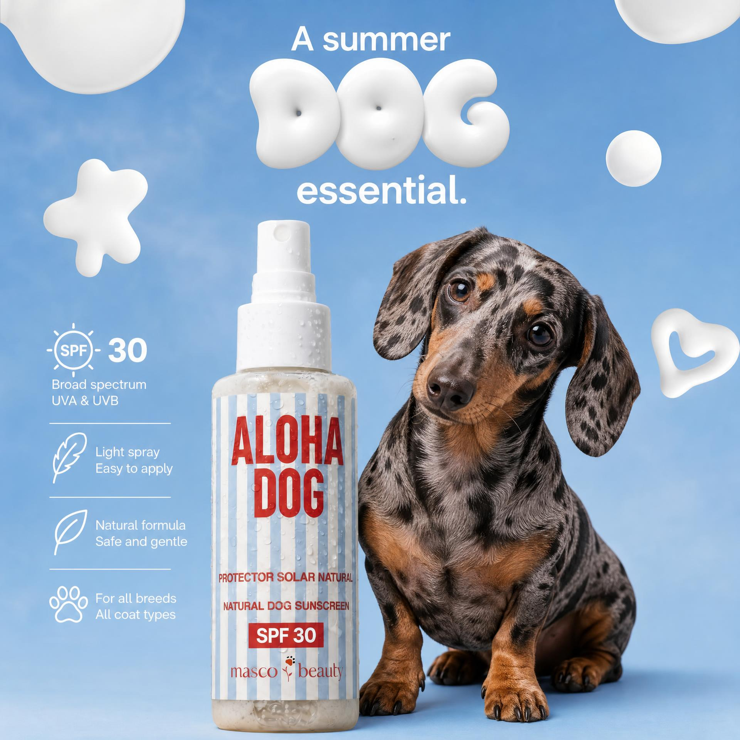 ALOHA DOG Natural Dog Sunscreen Spray SPF 30 – Dog Grooming