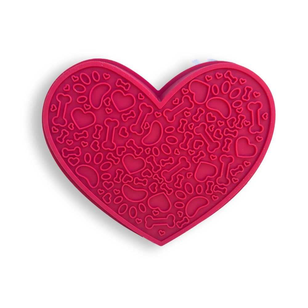 Heart Slow Feeder with Lick Mat : Sky Blue