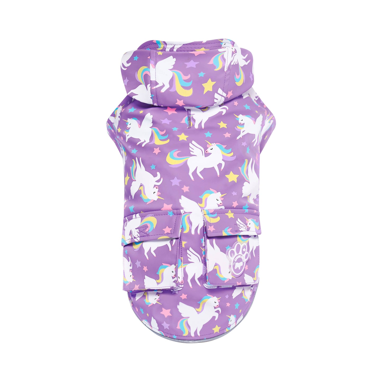 Torrential Tracker Dog Raincoat (Wet Reveal Unicorns): Wet Reveal Unicorns / 10