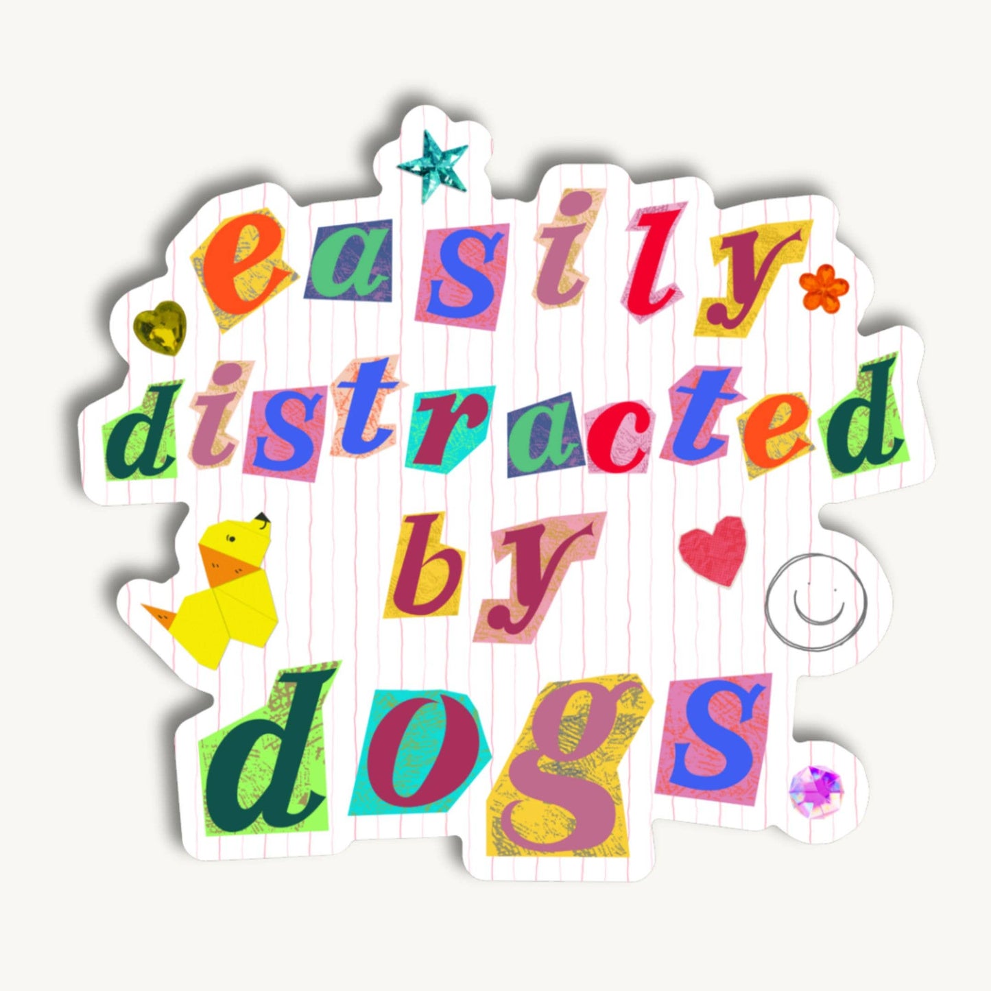 🐶 Dog Mom Sticker - Easily Distracted by Dogs