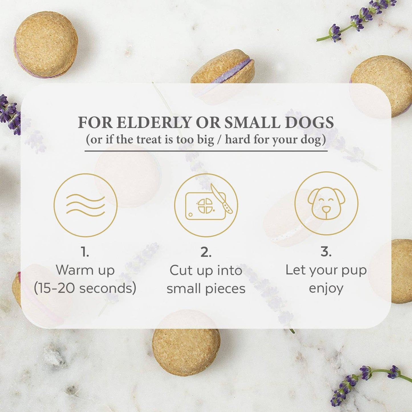 Dog Macarons 3 pack: Crème Brulée