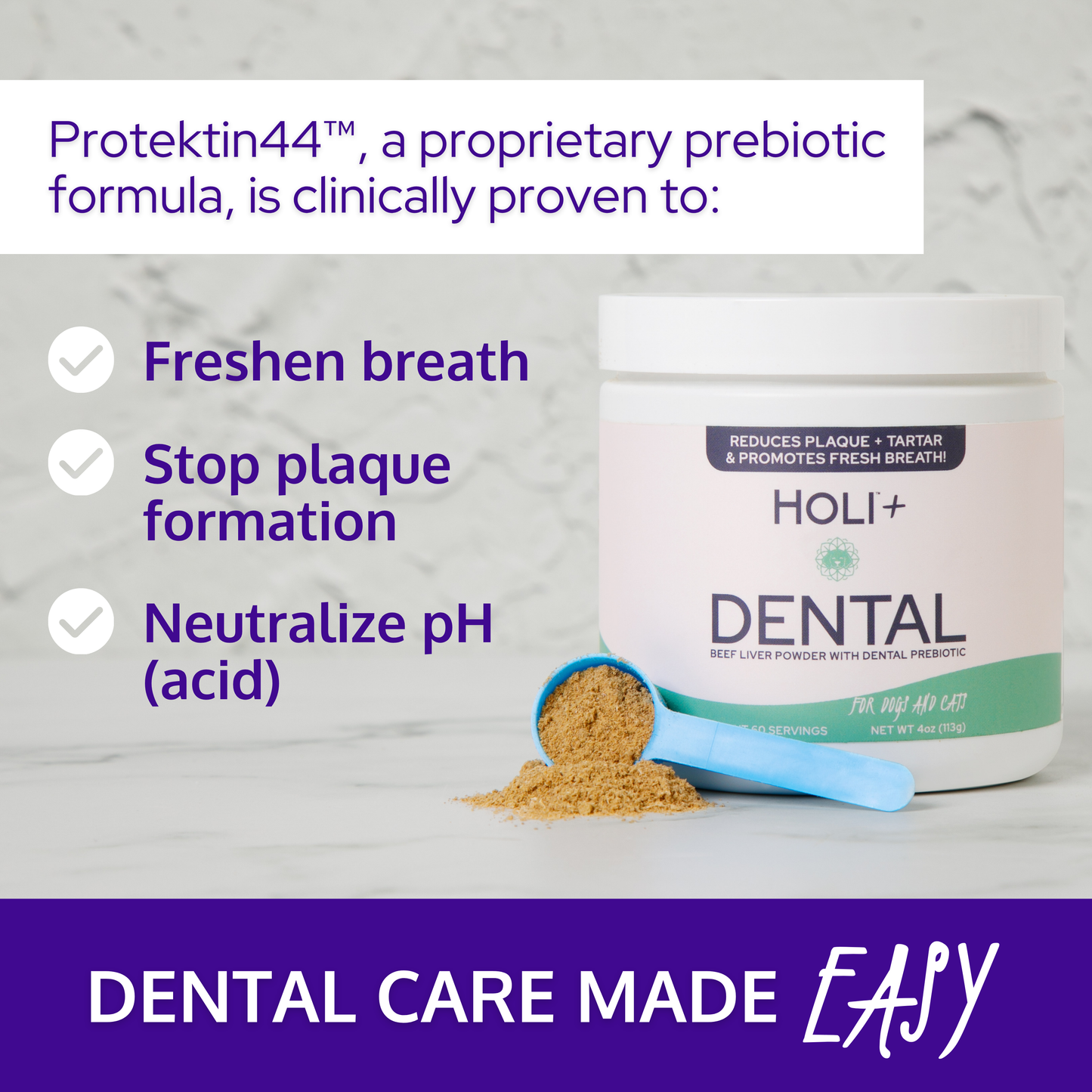 Dental Health Topper for Dogs – with Protektin44™ Prebiotics