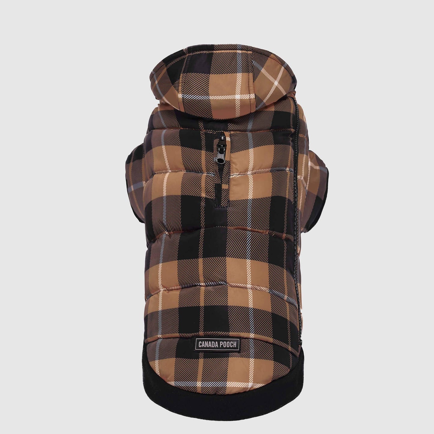Prism Puffer- Dog Coat: Pink Houndstooth / 24