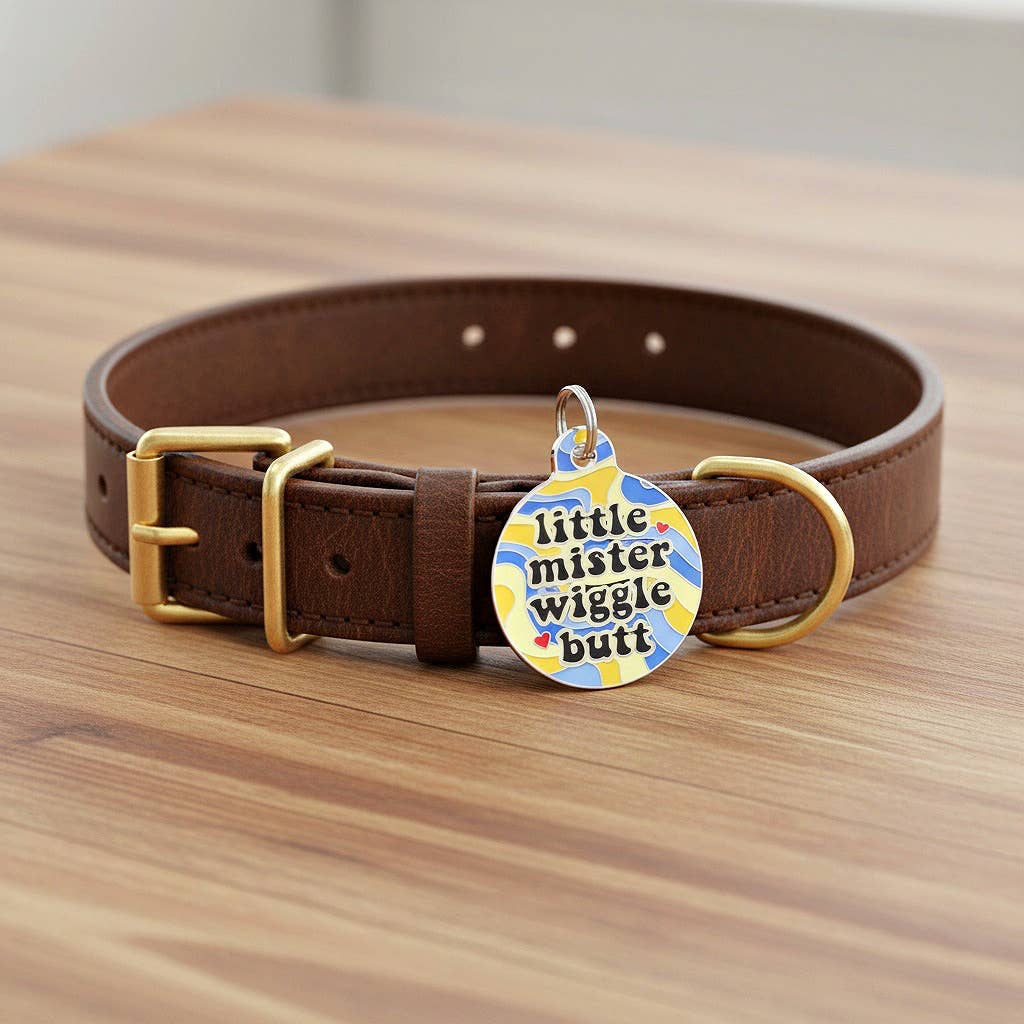 Dog ID Tag Collar Charm - Little Mister Wiggle Butt