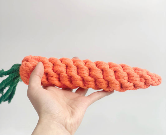 Large Carrot Rope Chew Toy