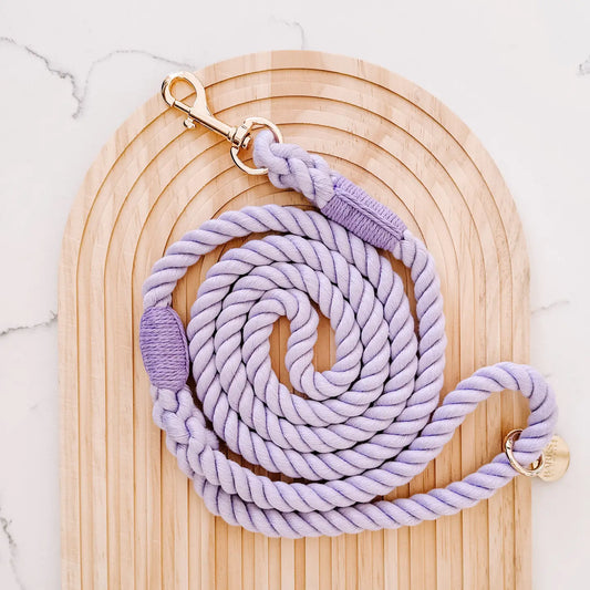 Cotton Rope Dog Leash Tea Lavender