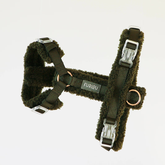 Olive Green Sherpa Dog Harness