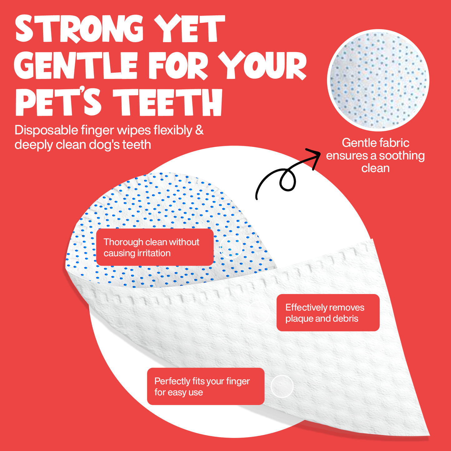 ROOFUS Dental Wipes – Gentle, Effective Oral Care for Dogs & Cats