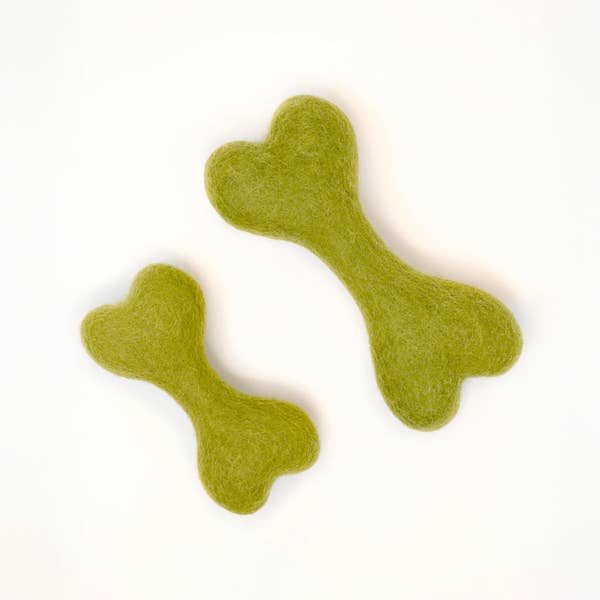 MB WOOLBONE Wool Dog Toy: Mulberry / L