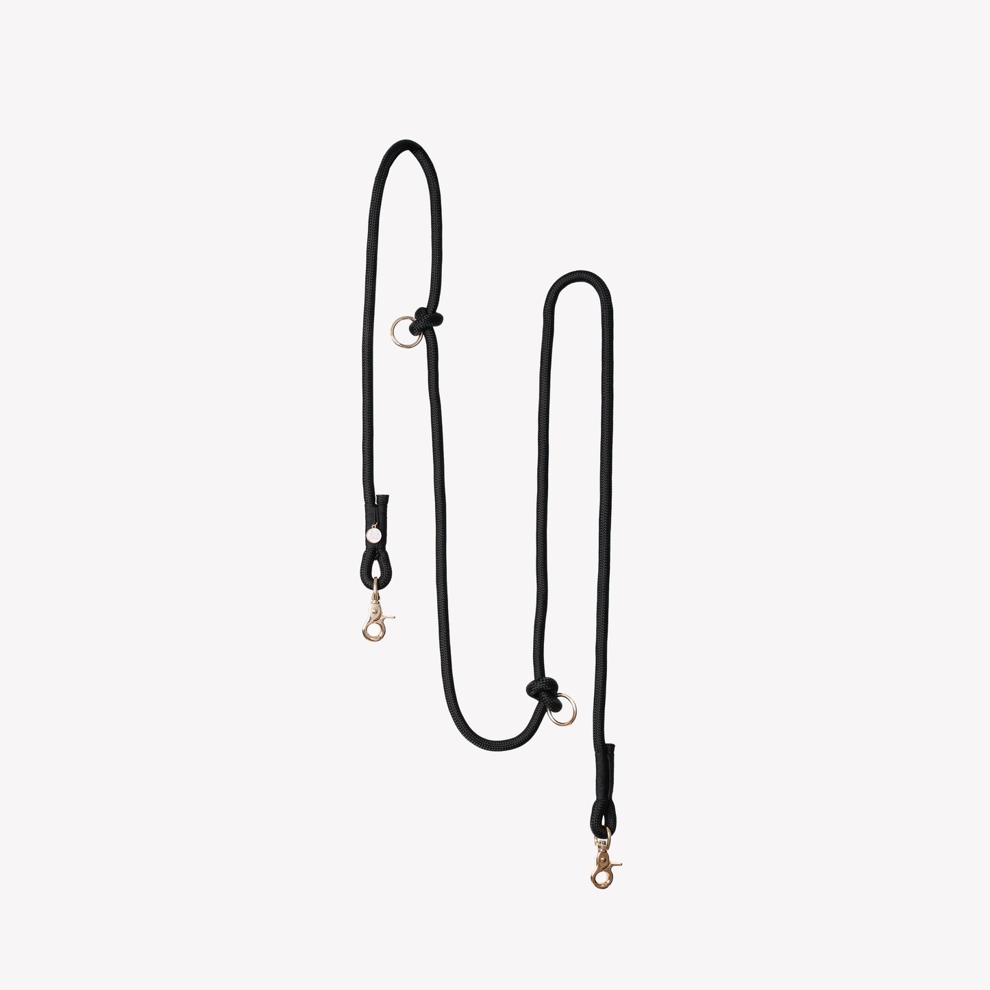 'Black' - Hands Free Dog Braided Rope Leash