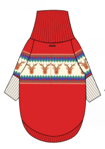 Reindeer Fair Isle Bobble Dog Sweater