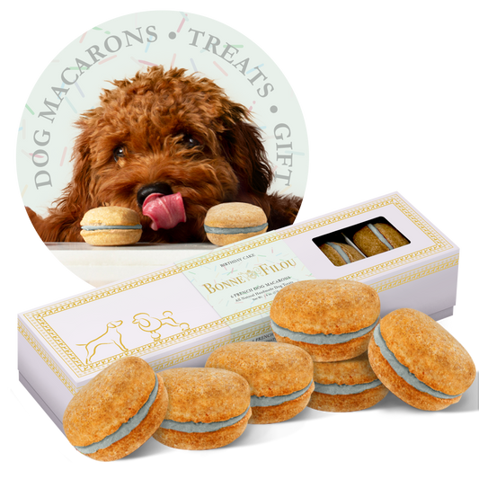 Bonne et Filou Dog Macarons | Birthday Cake