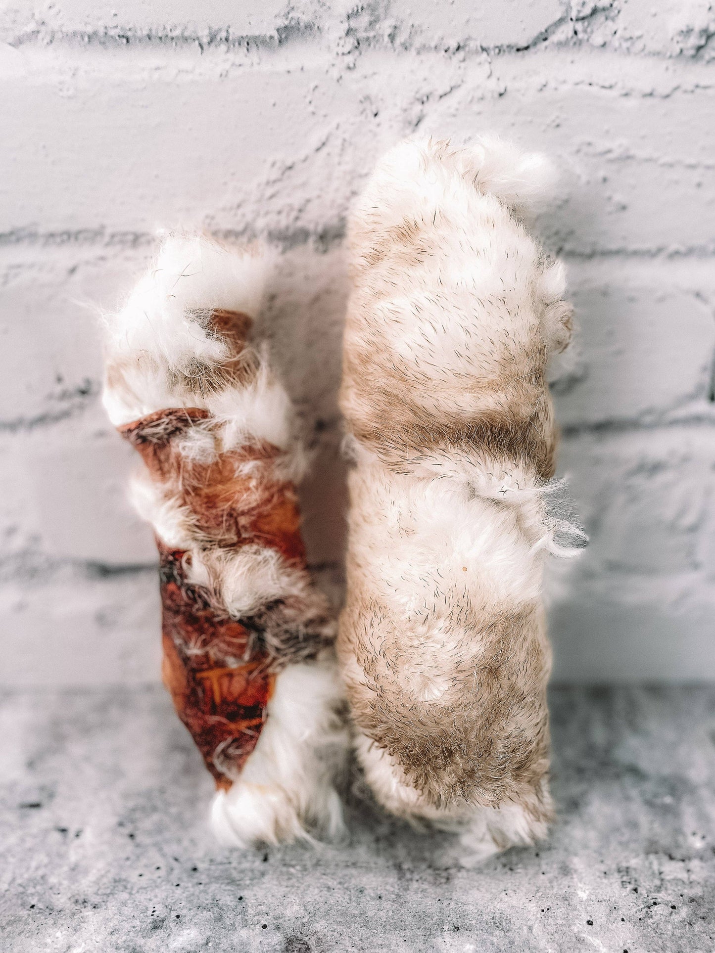 Dehydrated Rabbit Hide Rolls: 2 Pack - Rolled Inside Out