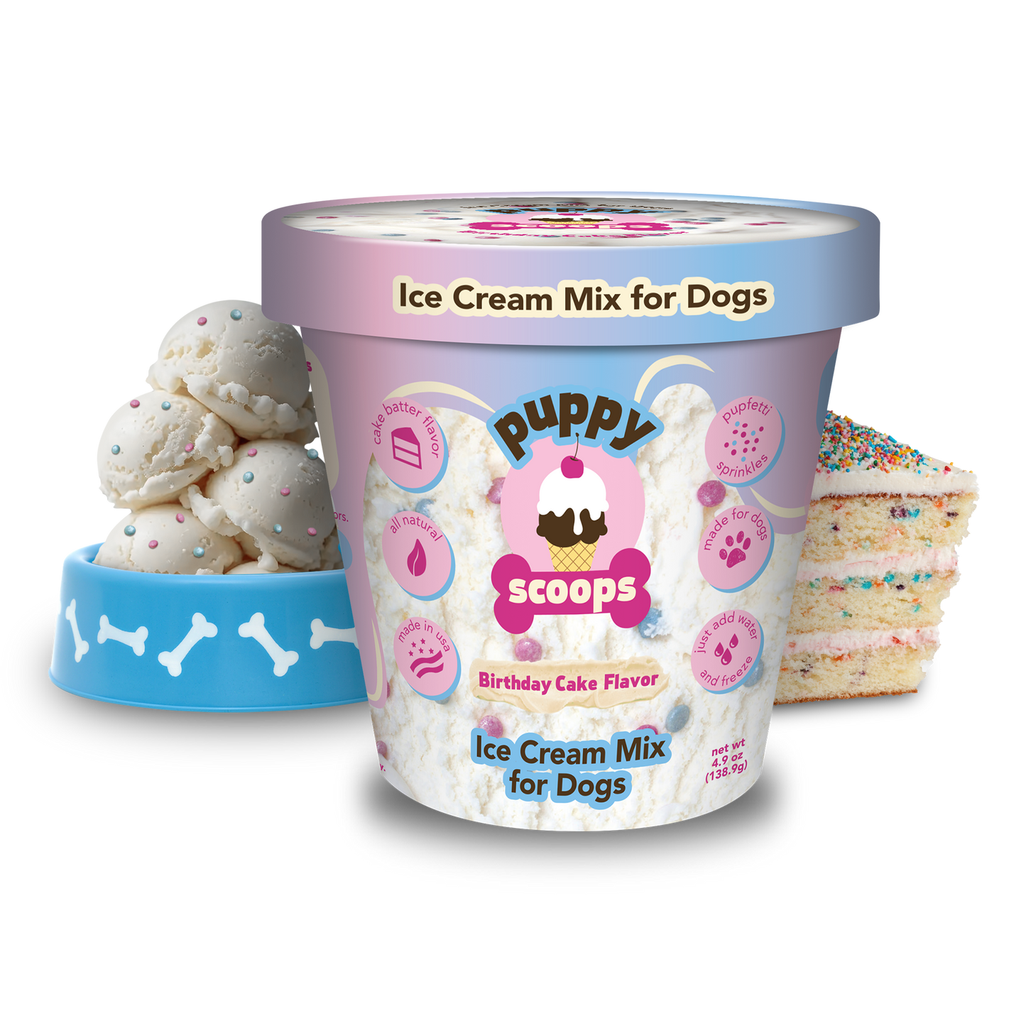 Puppy Scoops Ice Cream Mix for Dogs: Carob / 4.65 oz