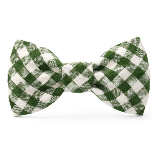 Plaid Hunter Green Bow Tie