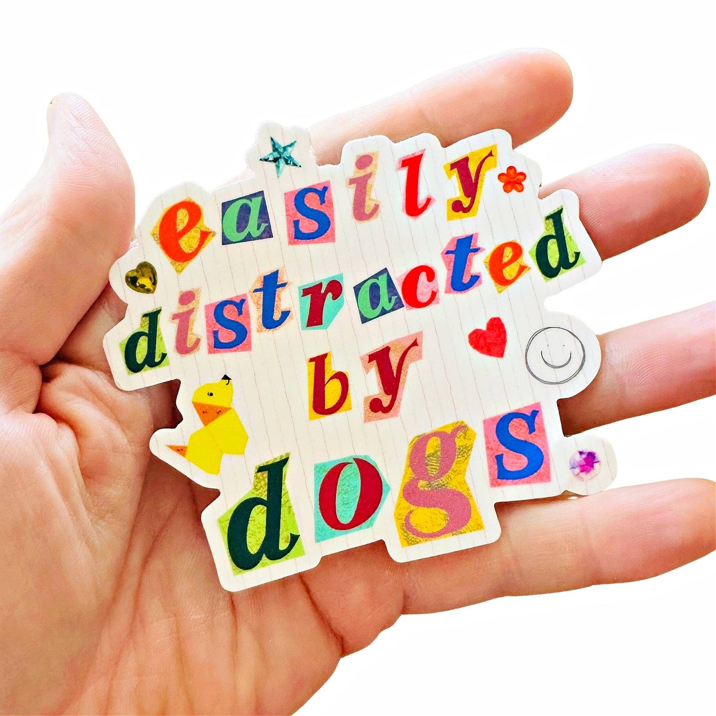 🐶 Dog Mom Sticker - Easily Distracted by Dogs