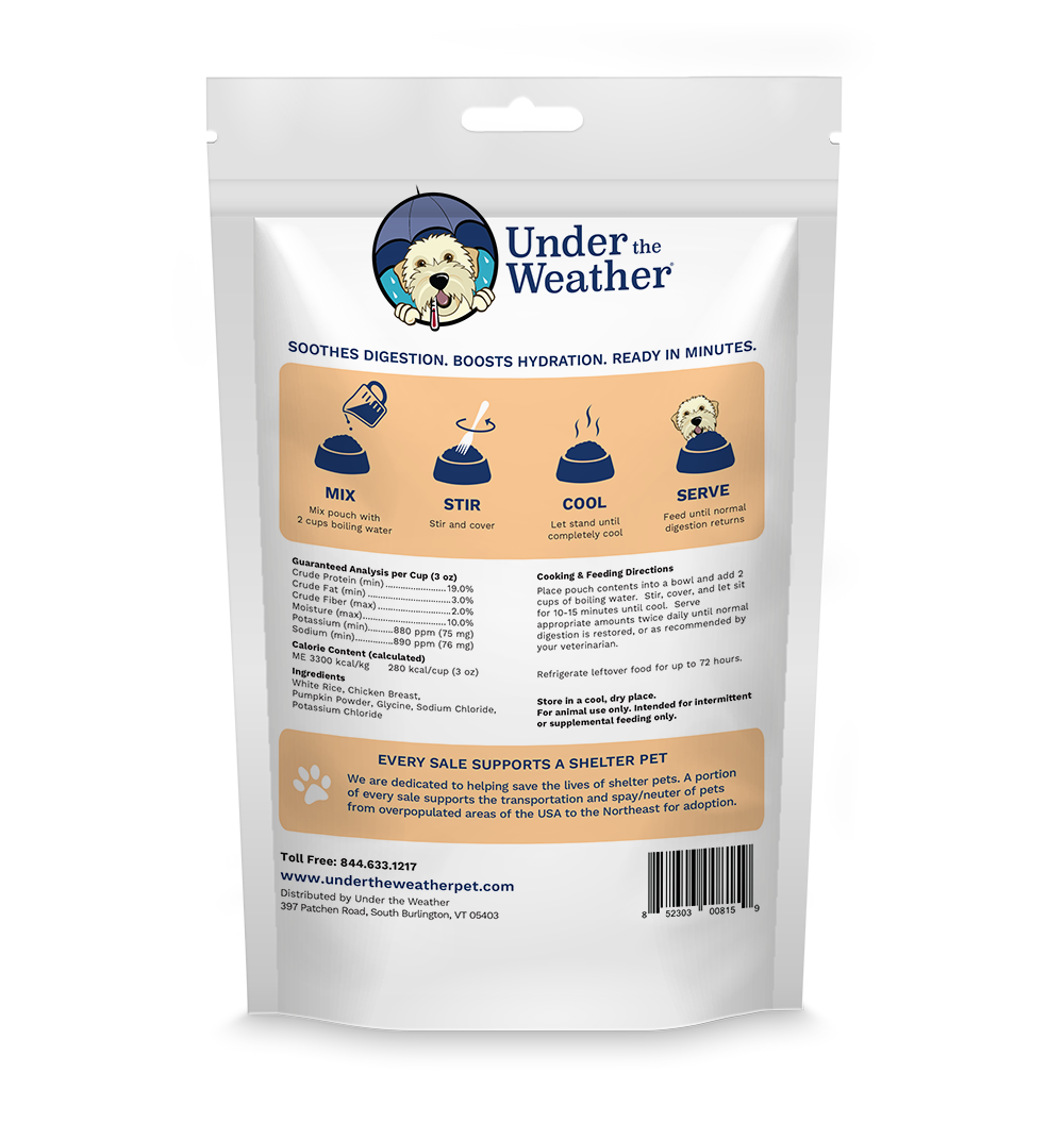 Chicken, Rice, & Pumpkin Bland Diet For Dogs
