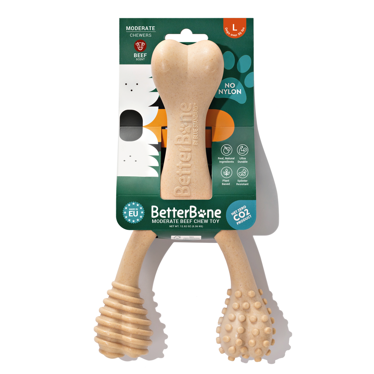 BetterBone Wishbone Plant Based Chew Toy - LARGE SIZE: Moderate / Venison / Large
