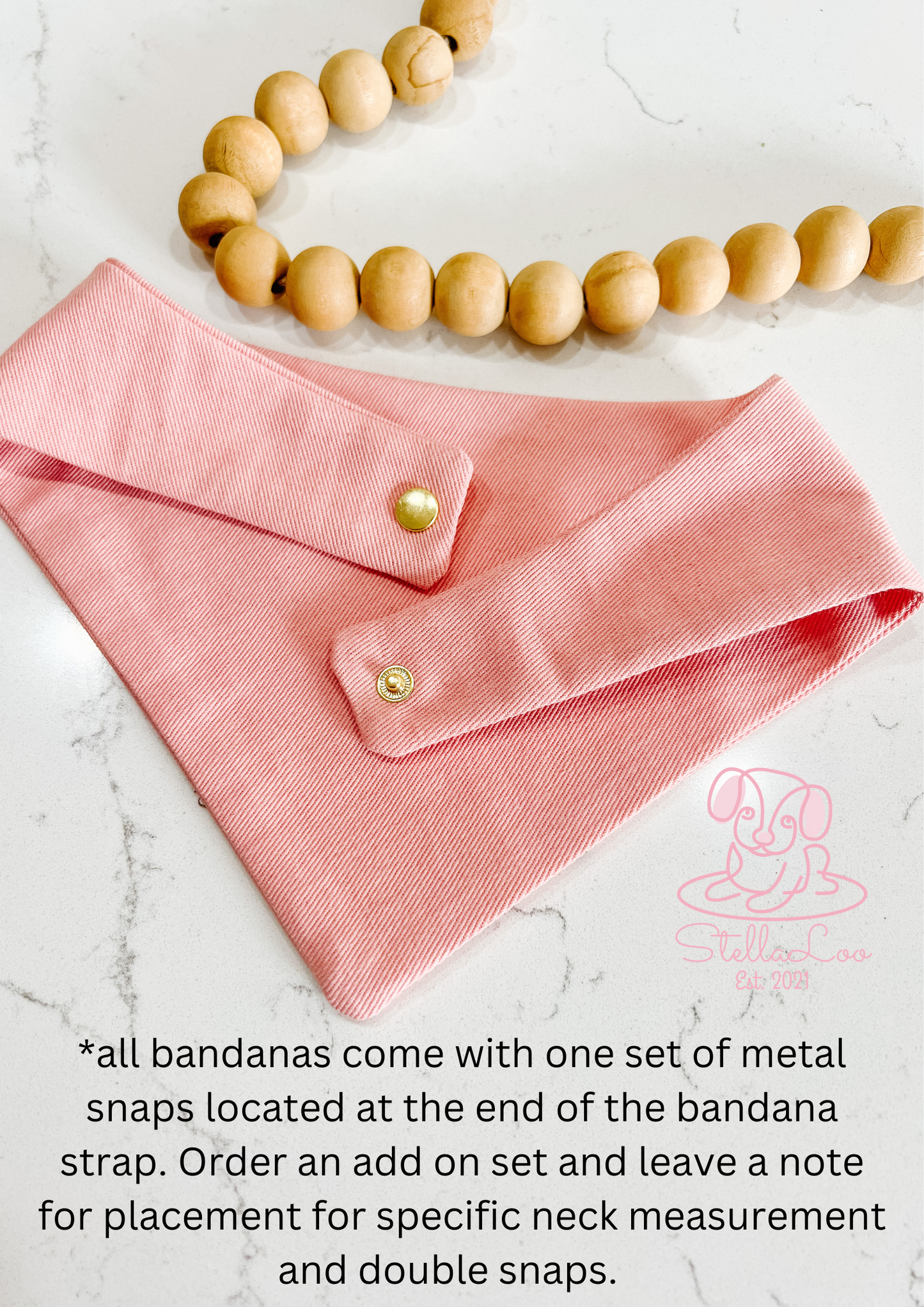 Who’s Afraid of Little Old Me Reversible Dog Bandana – Snap-On Curved Neck Collar XXL