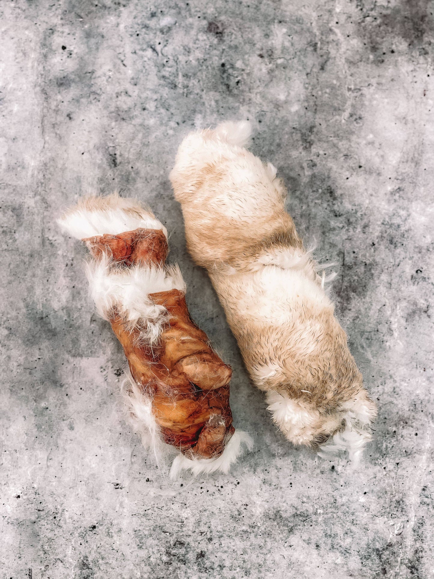 Dehydrated Rabbit Hide Rolls: 2 Pack - Rolled Inside Out