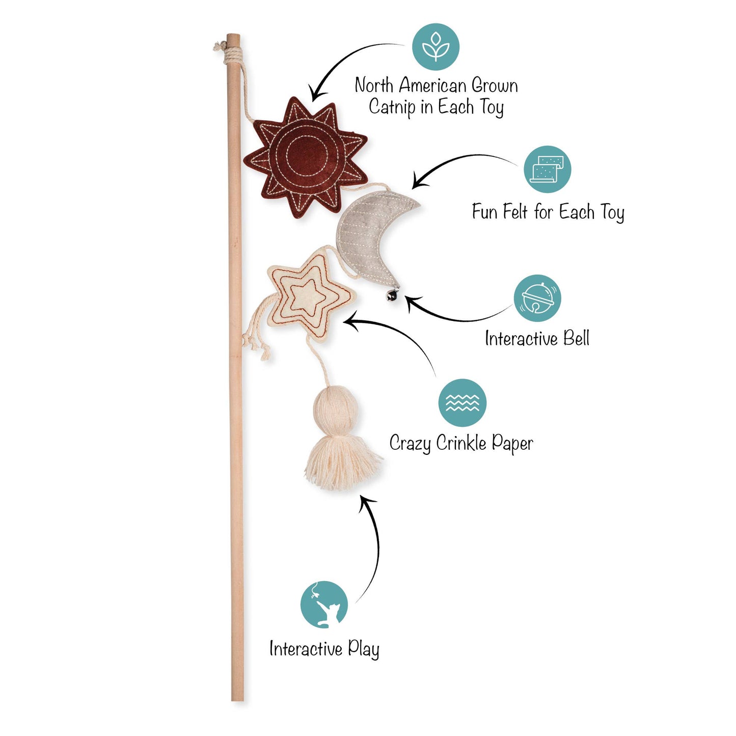 MULTI SENSORY TEASER CAT TOY HAPPY SKIES