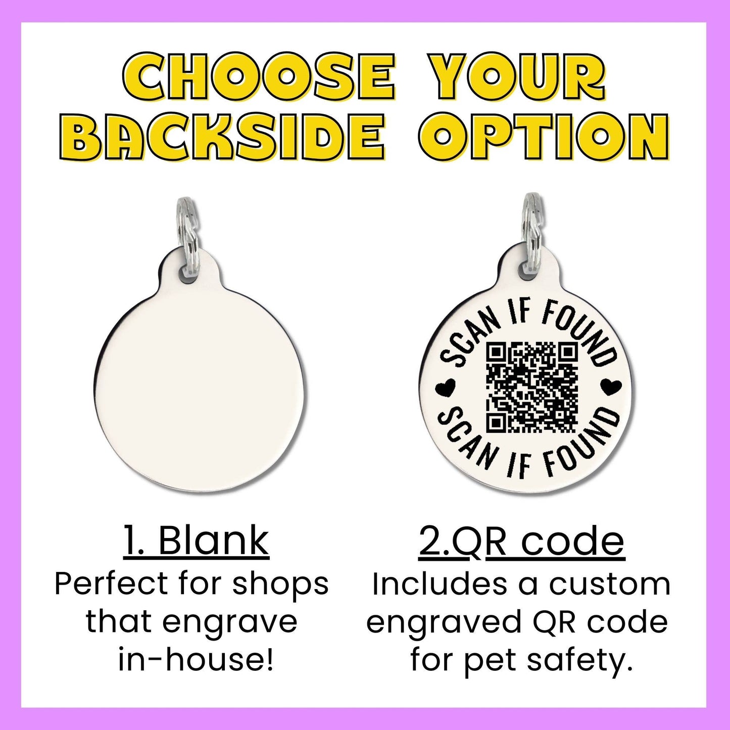 Dog ID Tag w/ Personalized QR Code - Tell Me I'm Pretty