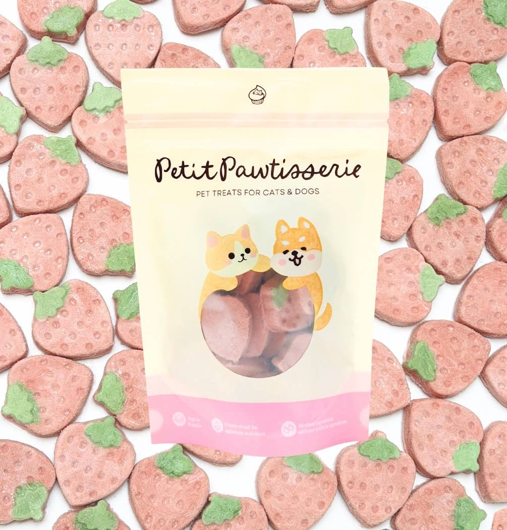 Freeze Dried Strawberry Yogurt Pet Treat for Cats & Dogs 40g