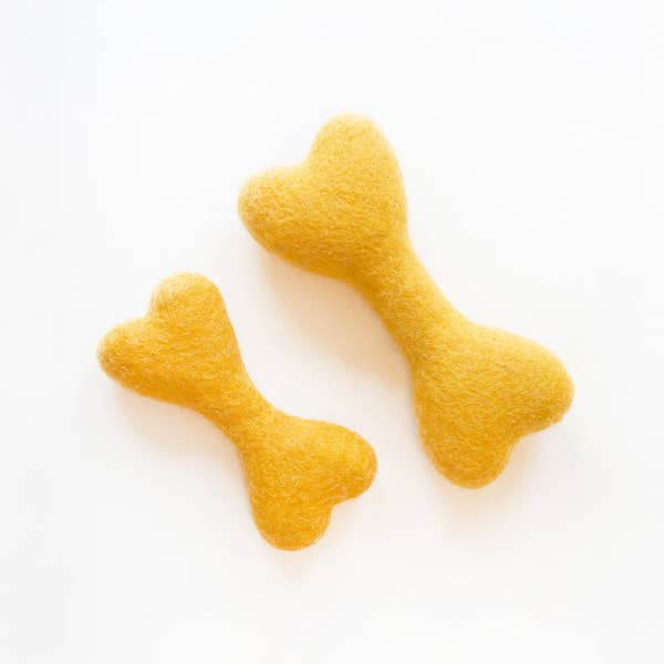 MB WOOLBONE Wool Dog Toy: Moss / L