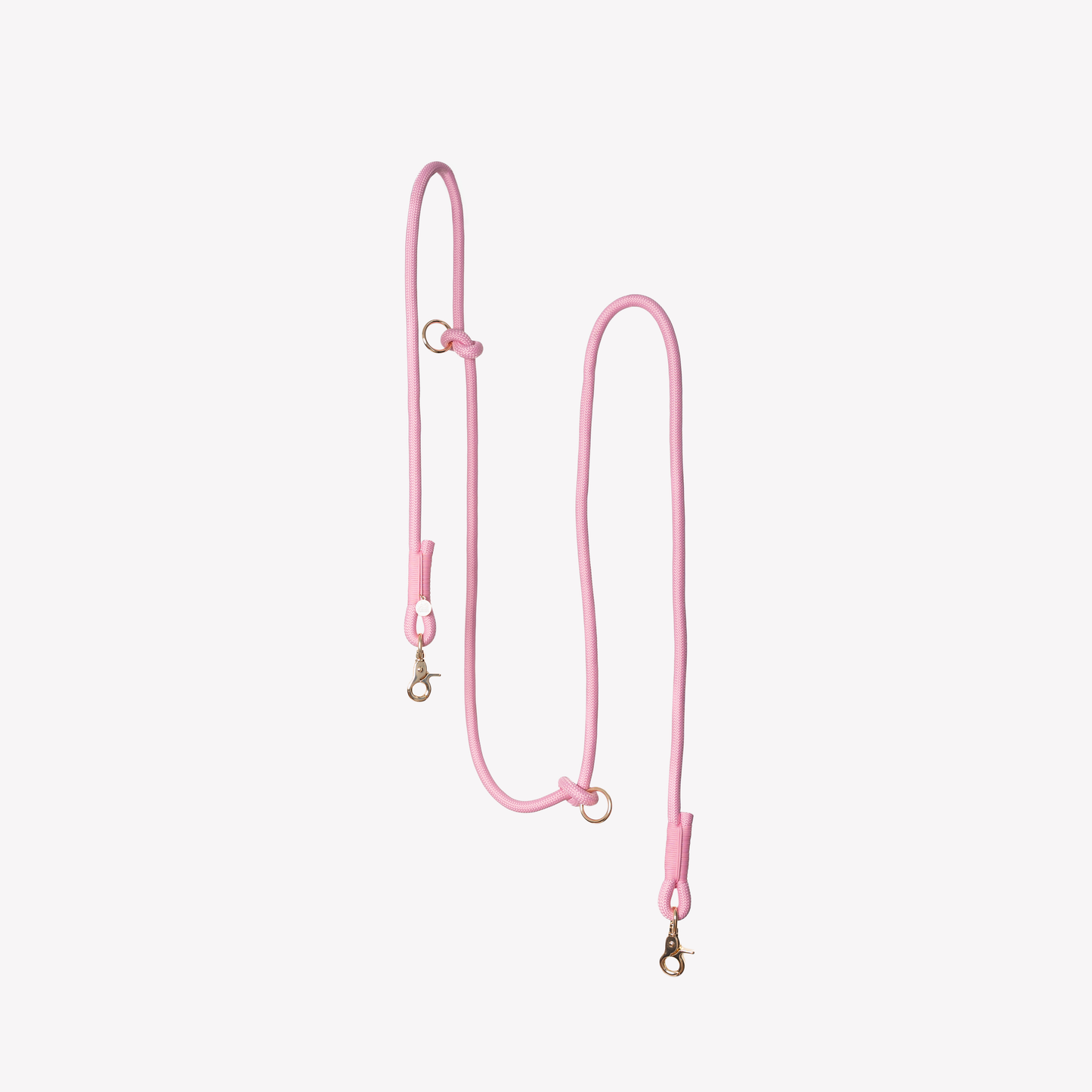 'Pink' - Hands Free Dog Braided Rope Leash
