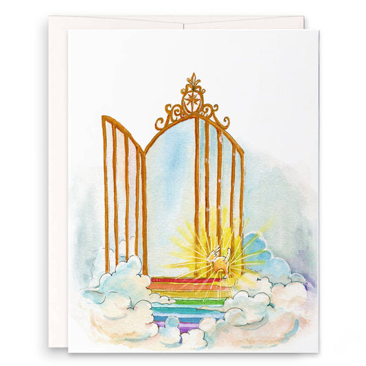 Pet Heaven Gate Sympathy Card