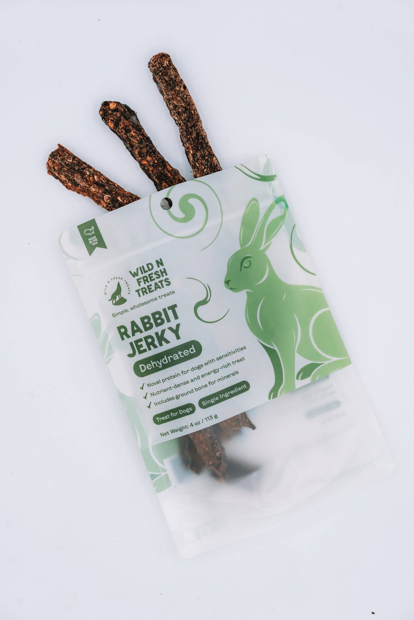Dehydrated Rabbit Jerky: 3 oz