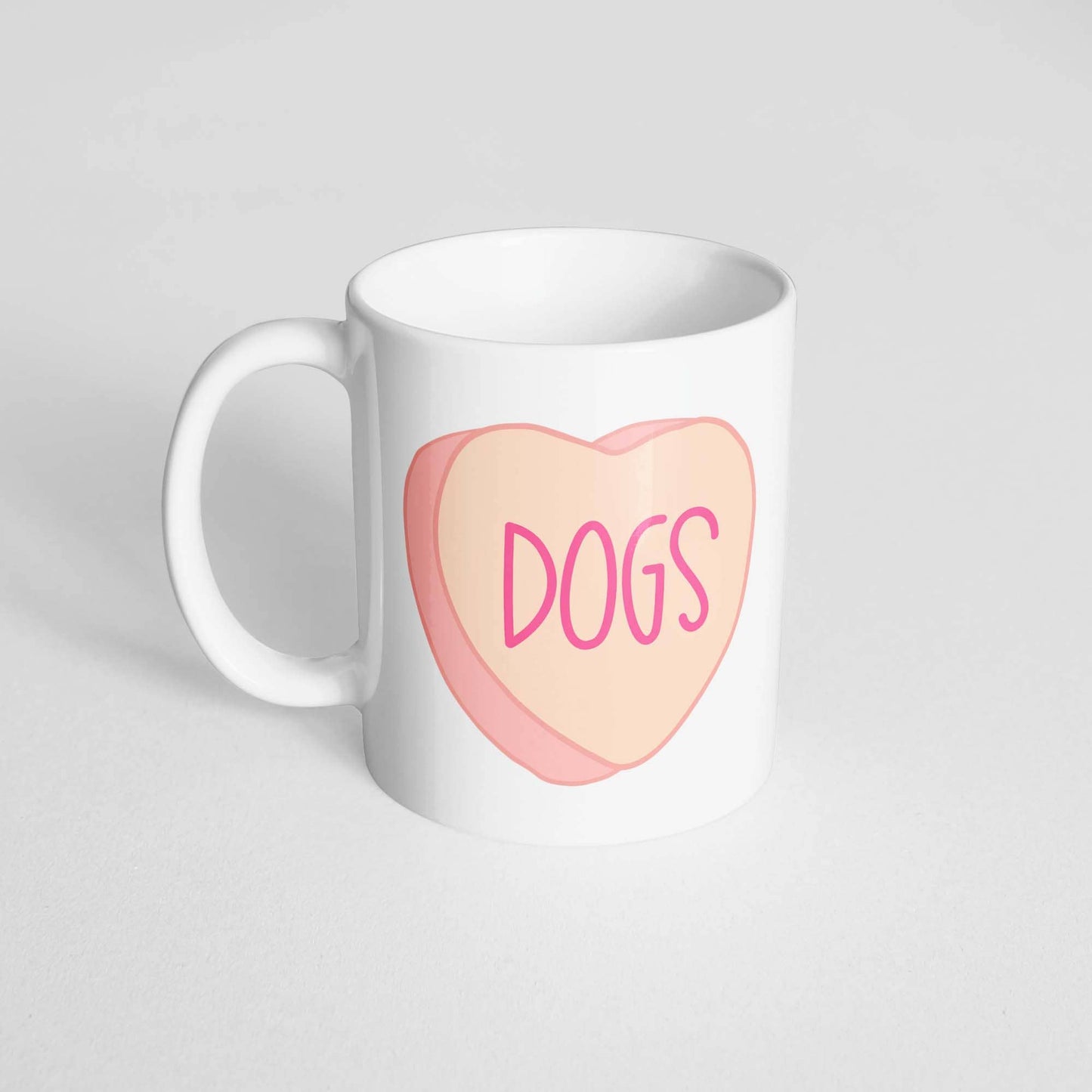 DOGS Heart Mug: 11 Oz