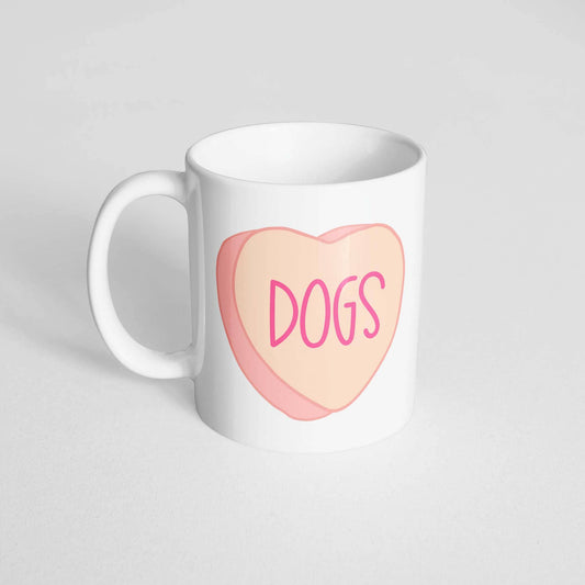 DOGS Heart Mug: 11 Oz